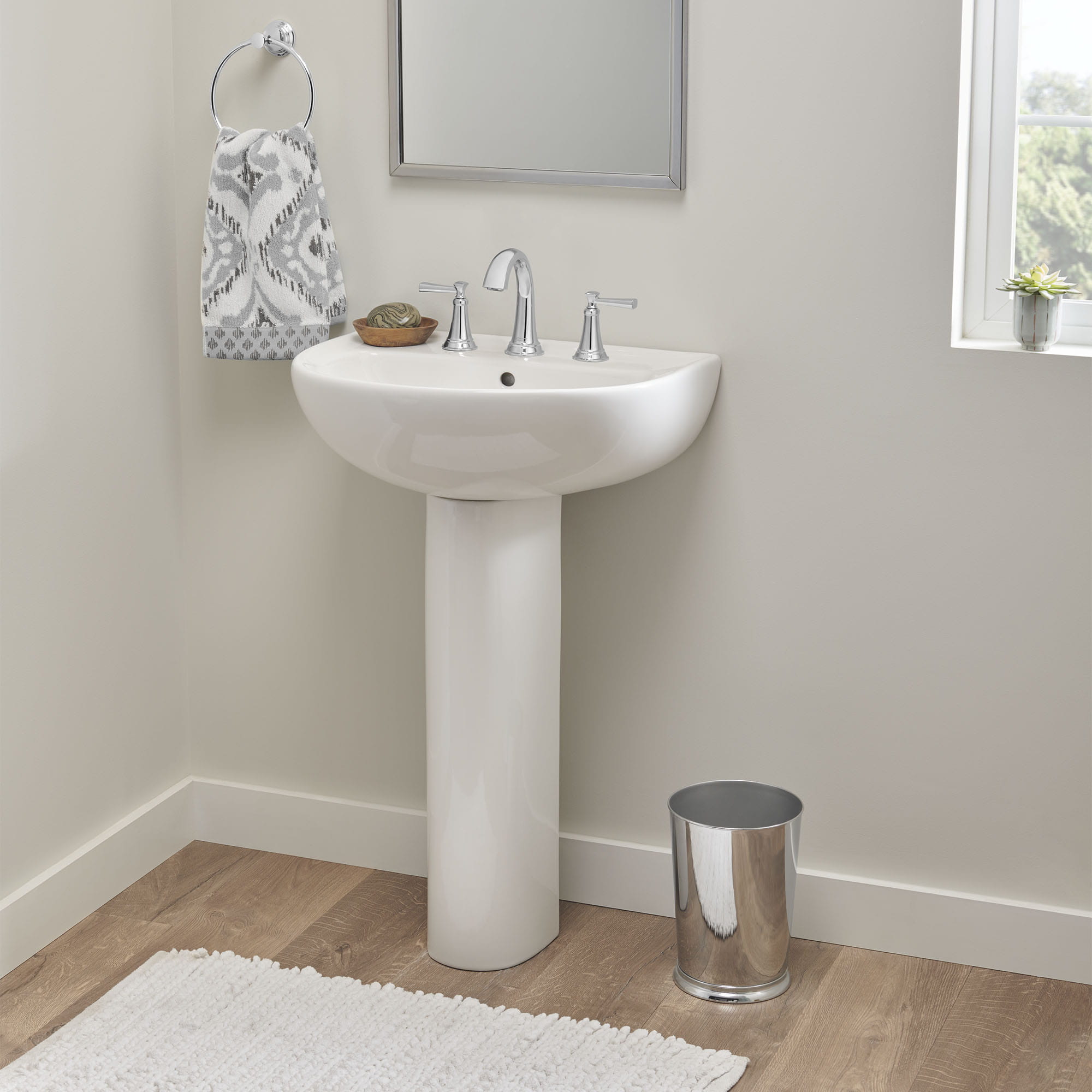 Reliant 22-In. Pedestal Sink Top Only, 8-in. Widespread Holes